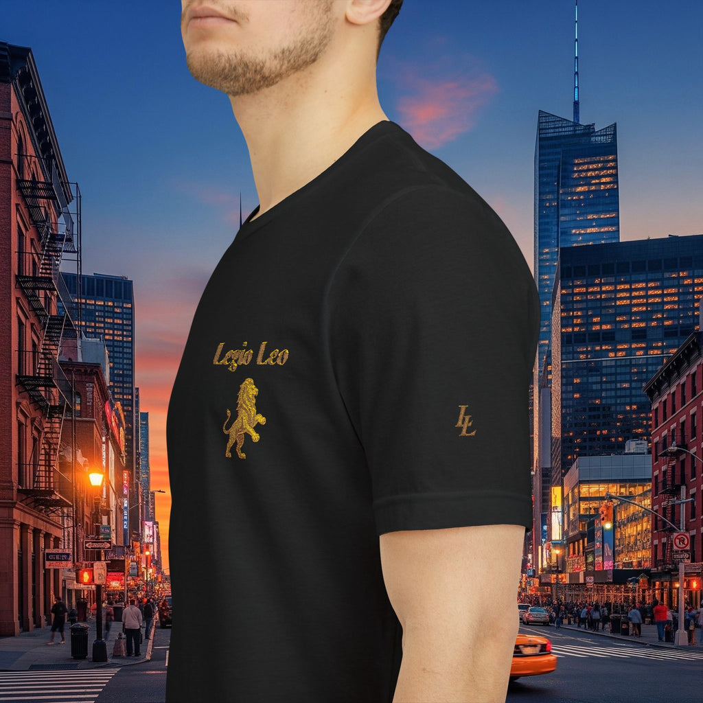 Legio Leo — Legio Leo & Golden Lion Embroidered Short Sleeve T-Shirt