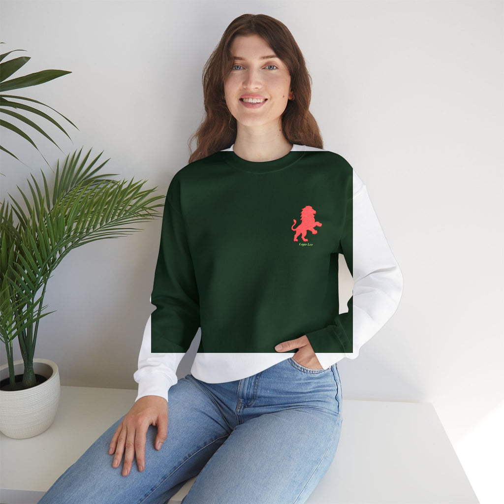 Legio Leo by DZ Royal Crewneck Sweatshirt | Mighty Lion Embroidered