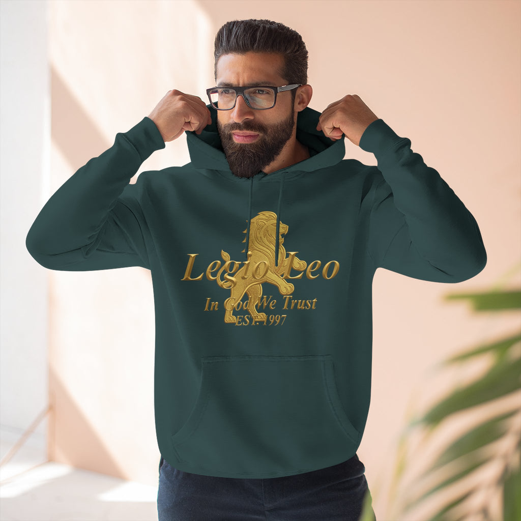 Legio Leo Golden Edition Fleece Hoodie – Minimal Gold Script Pullover