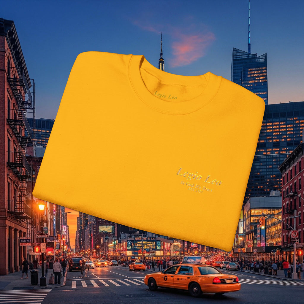 Legio Leo Crewneck Sweatshirt | In God We Trust Embroidery
