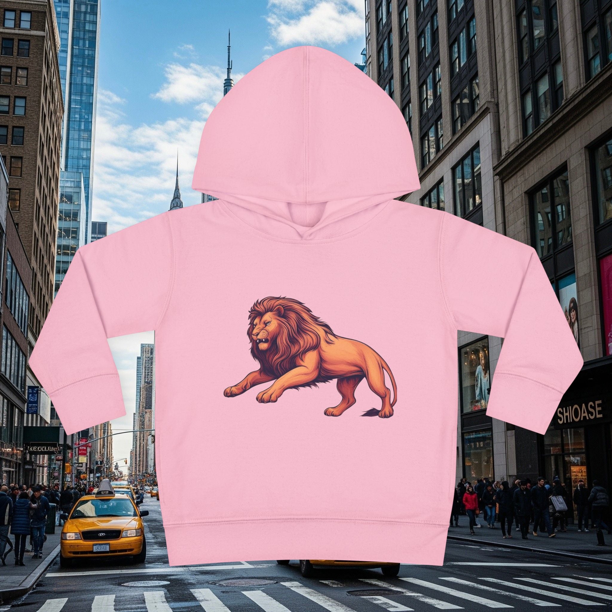 Legio Leo’s Toddler Pullover Fleece Hoodie (Grown Lion)