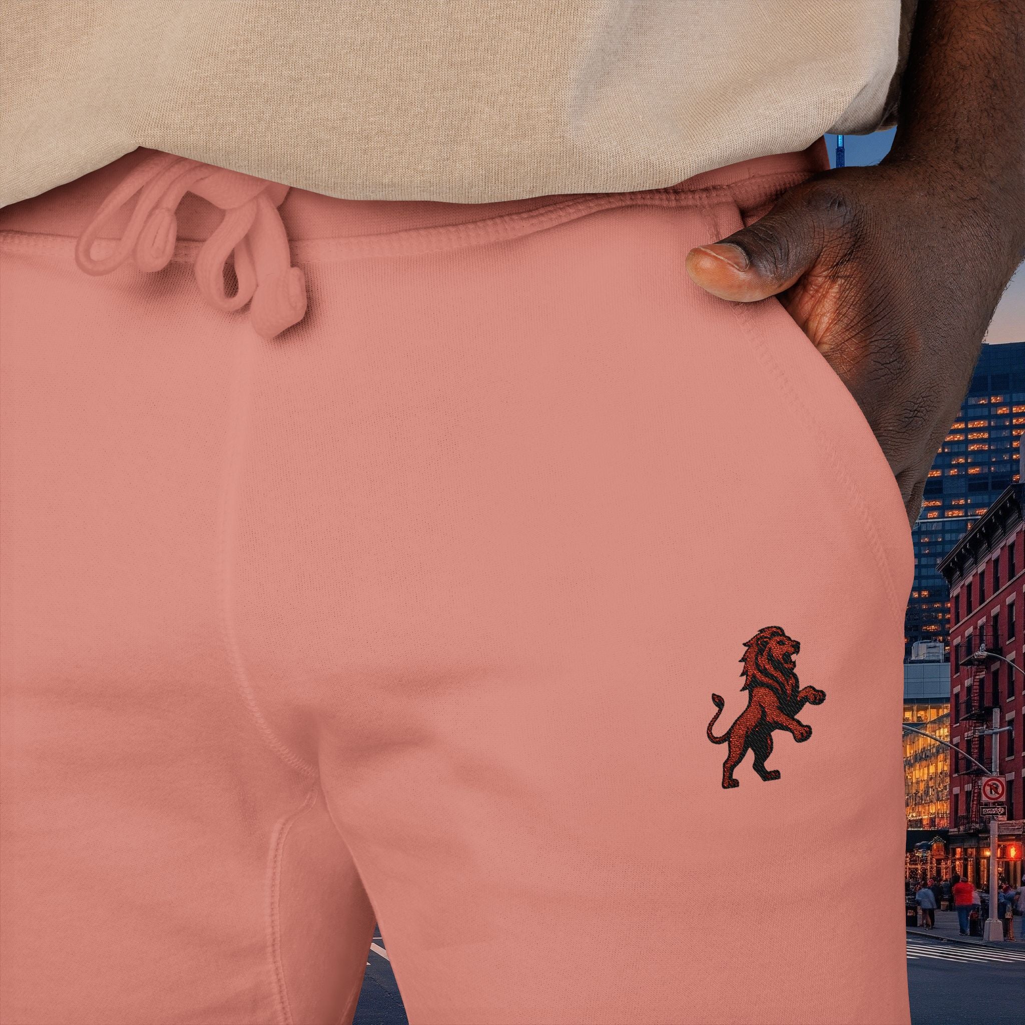 Embroidered Legio Leo Sweatpants — Classic Design Cozy Fleece Joggers