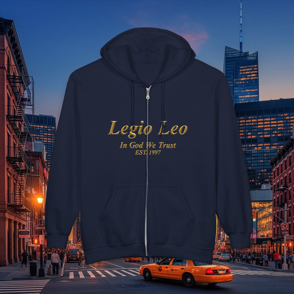 Legio Leo Zip Hoodie — Warrior Full-Zip Sweatshirt