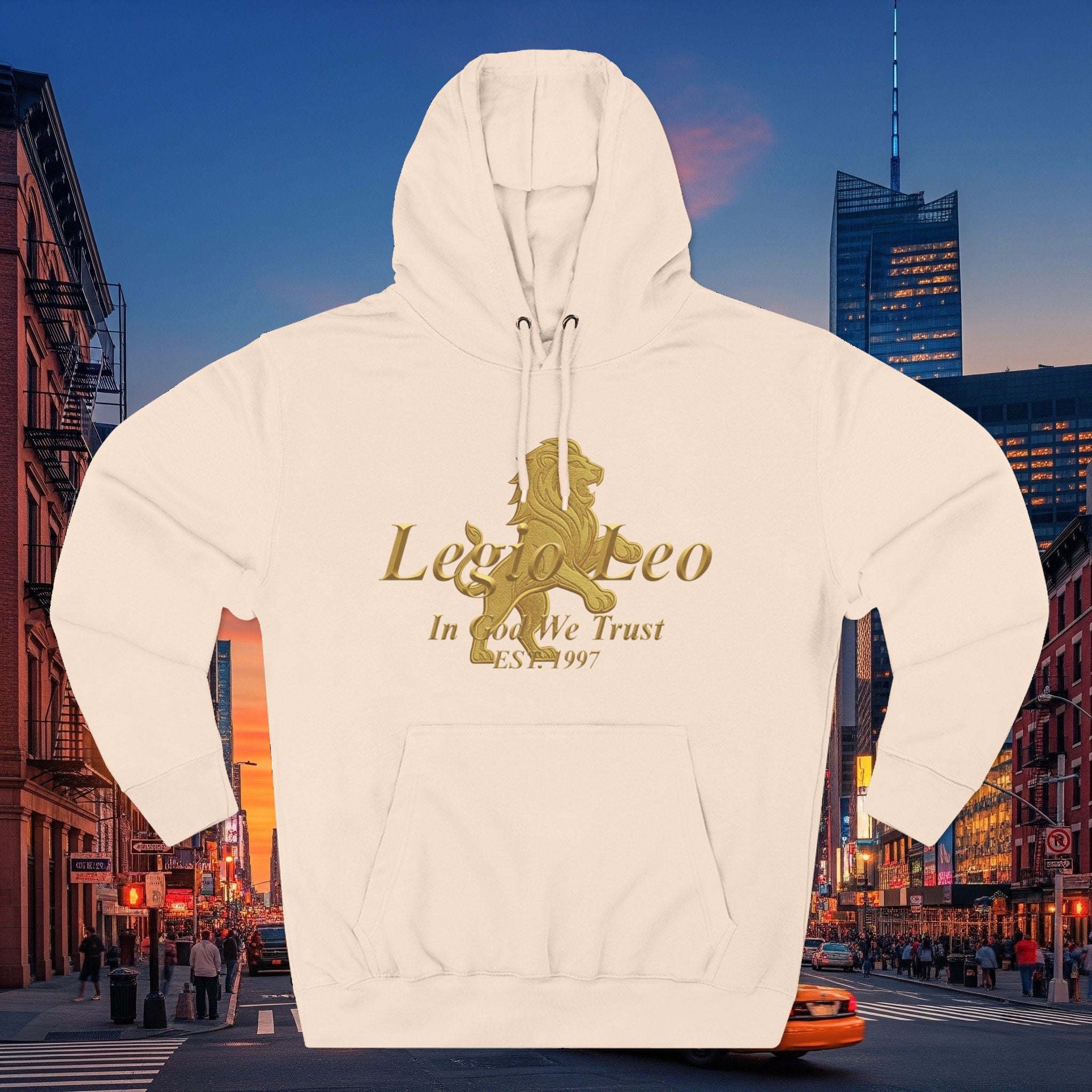 Legio Leo Golden Edition Fleece Hoodie – Minimal Gold Script Pullover