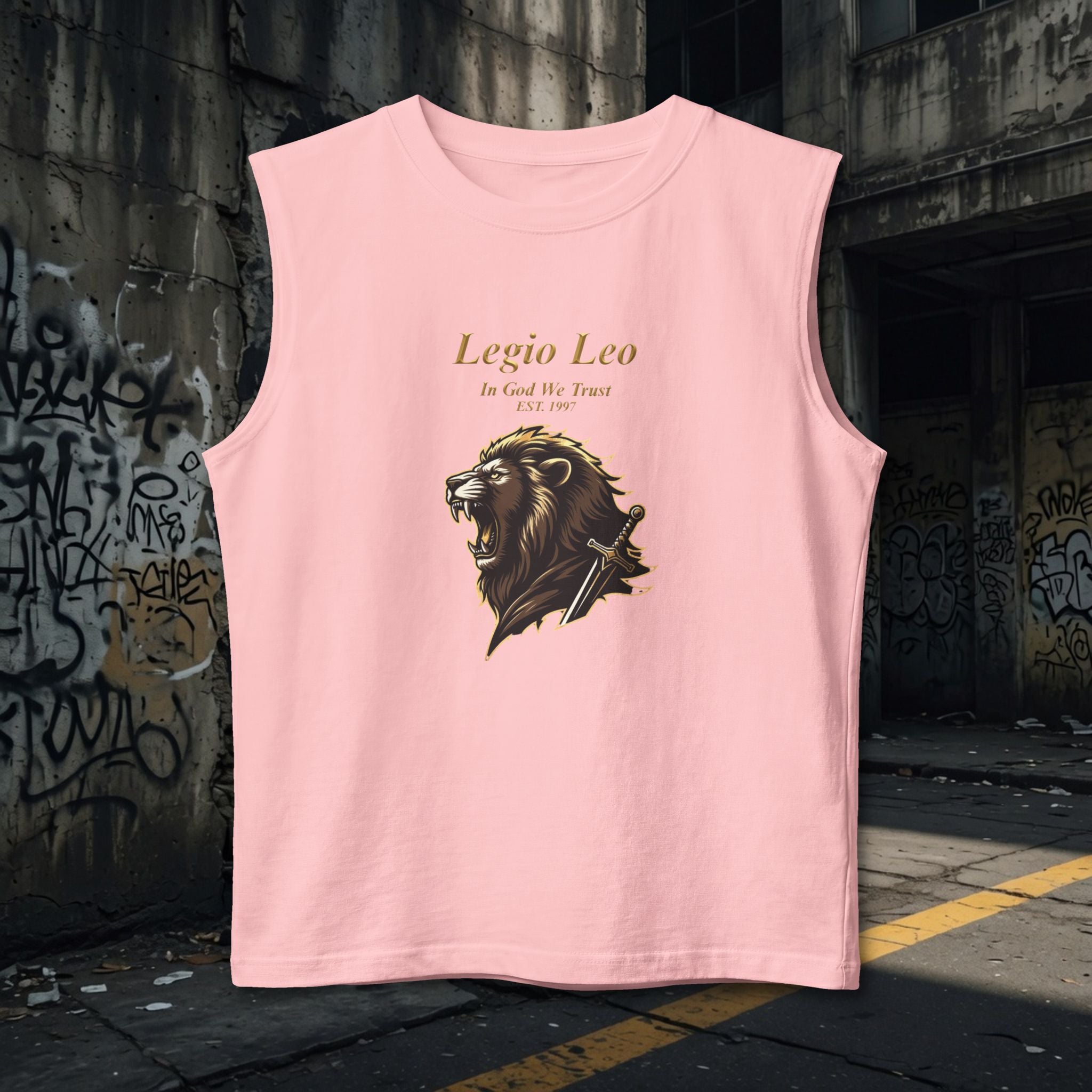 Legio Leo Roaring Lion Muscle Tank — Bold Warrior Lion Athletic Tank Top