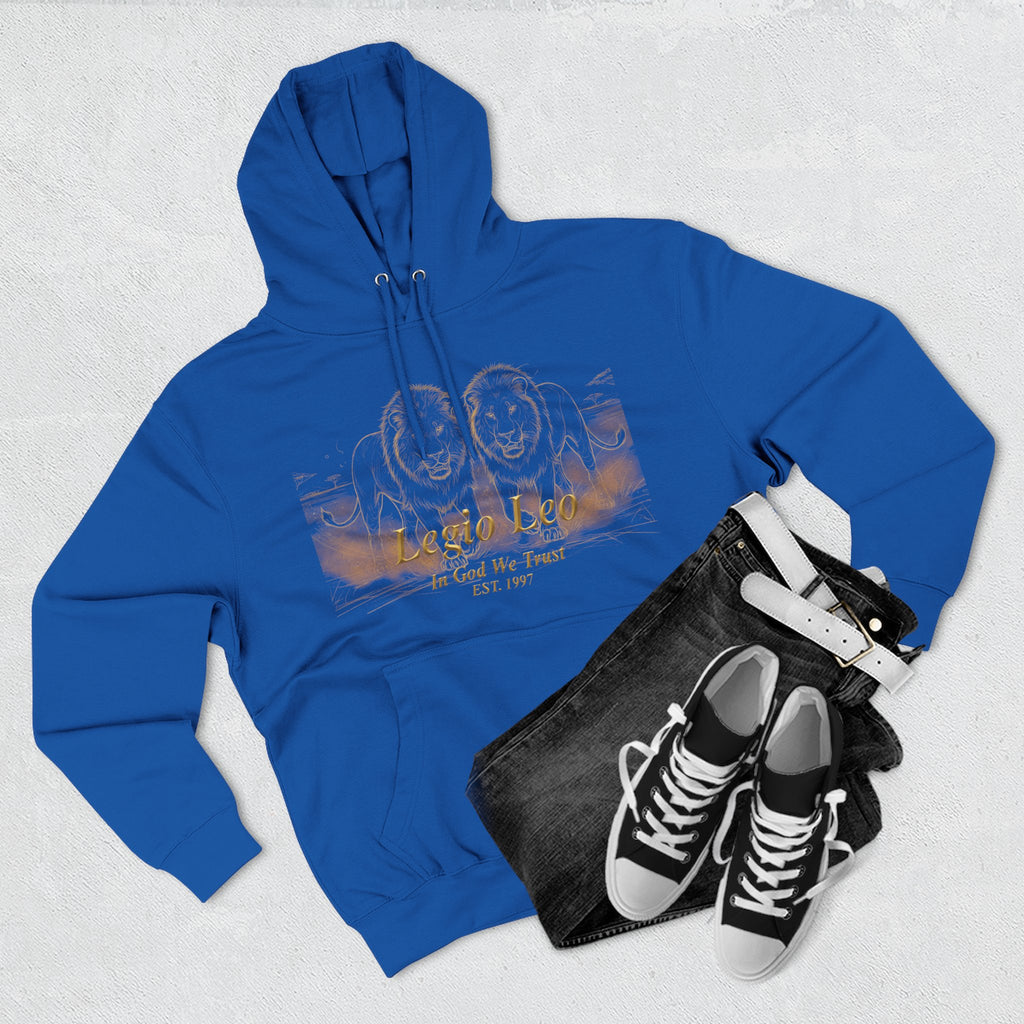 Legio Leo Fleece Hoodie – Minimal Gold Script Brothers 4 Life Pullover