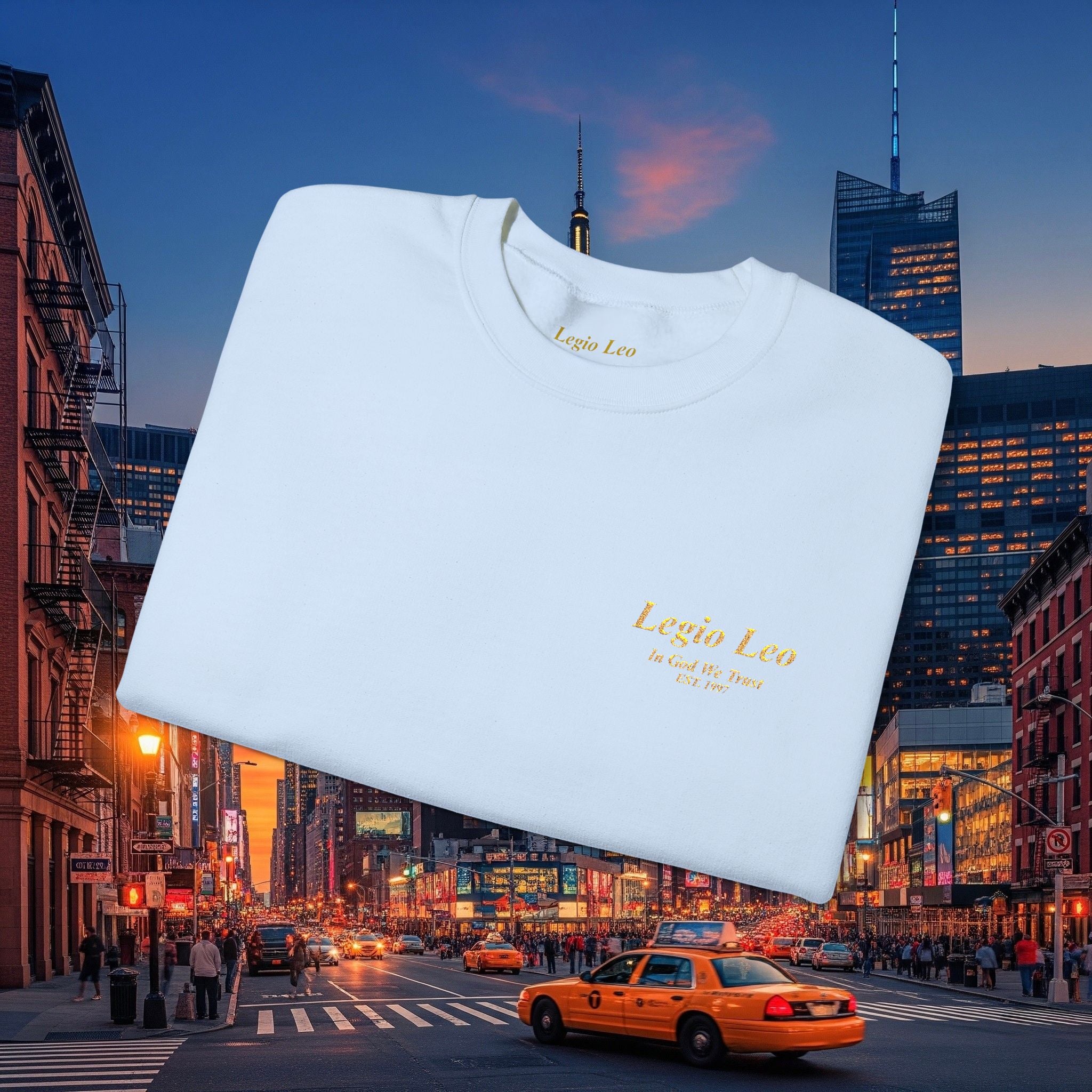 Legio Leo Crewneck Sweatshirt | In God We Trust Embroidery