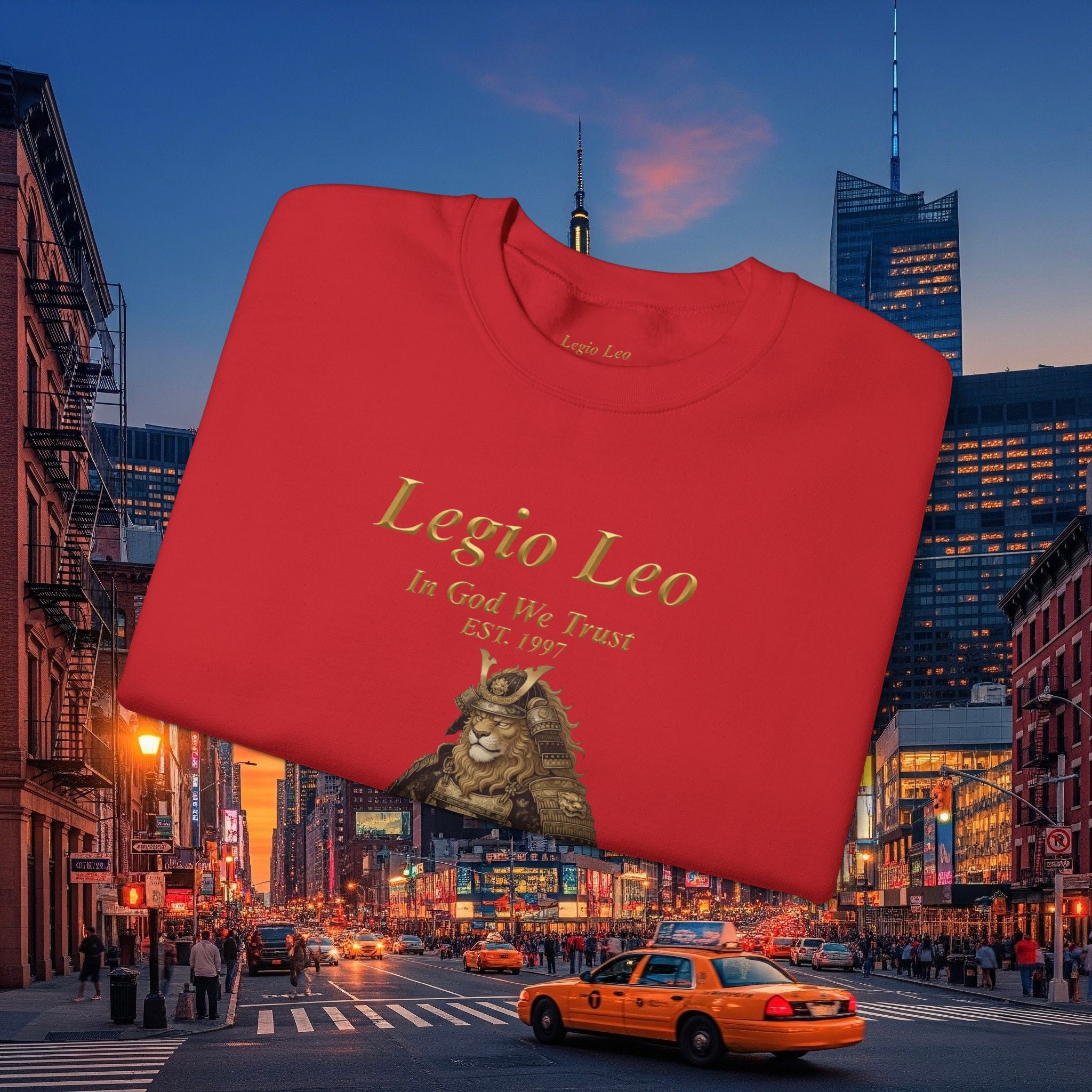 Legio Leo Cozy Crewneck Sweatshirt | Peaceful Samurai Warrior