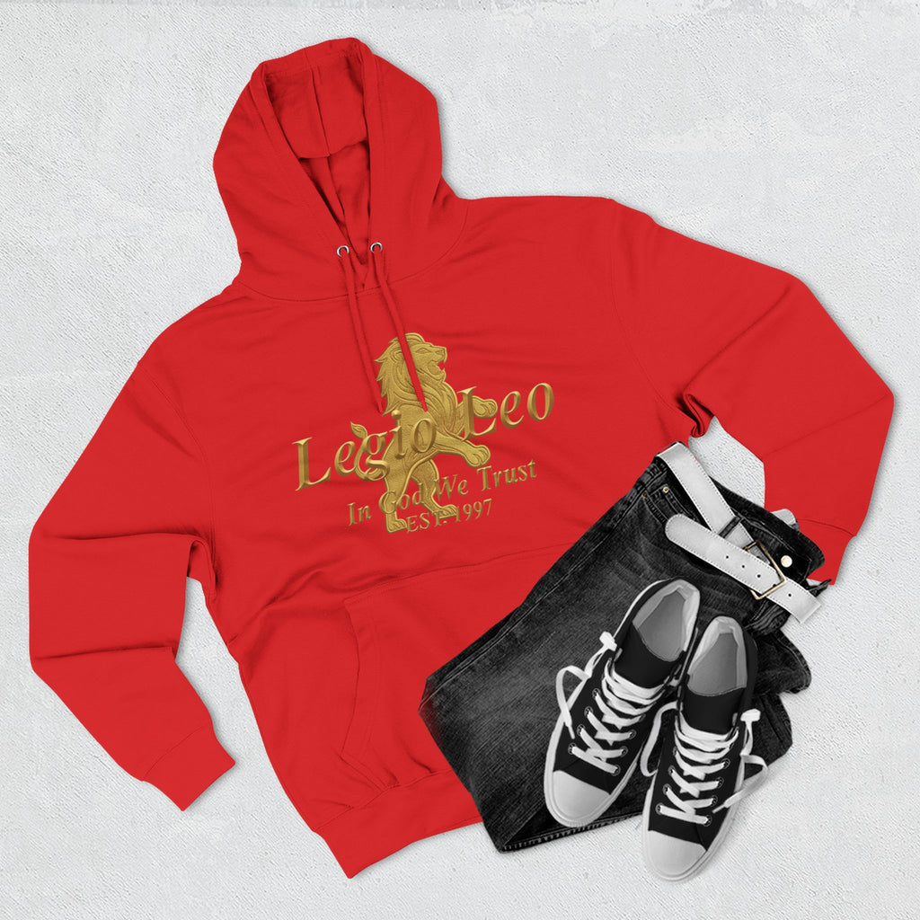 Legio Leo Golden Edition Fleece Hoodie – Minimal Gold Script Pullover