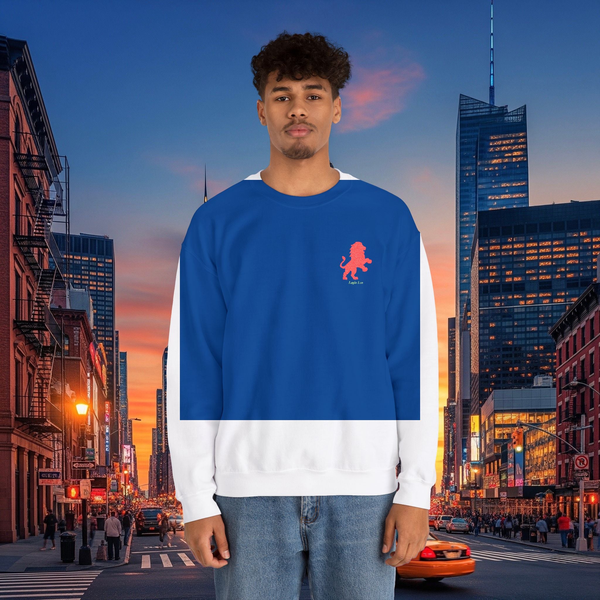 Legio Leo by DZ Royal Crewneck Sweatshirt | Mighty Lion Embroidered