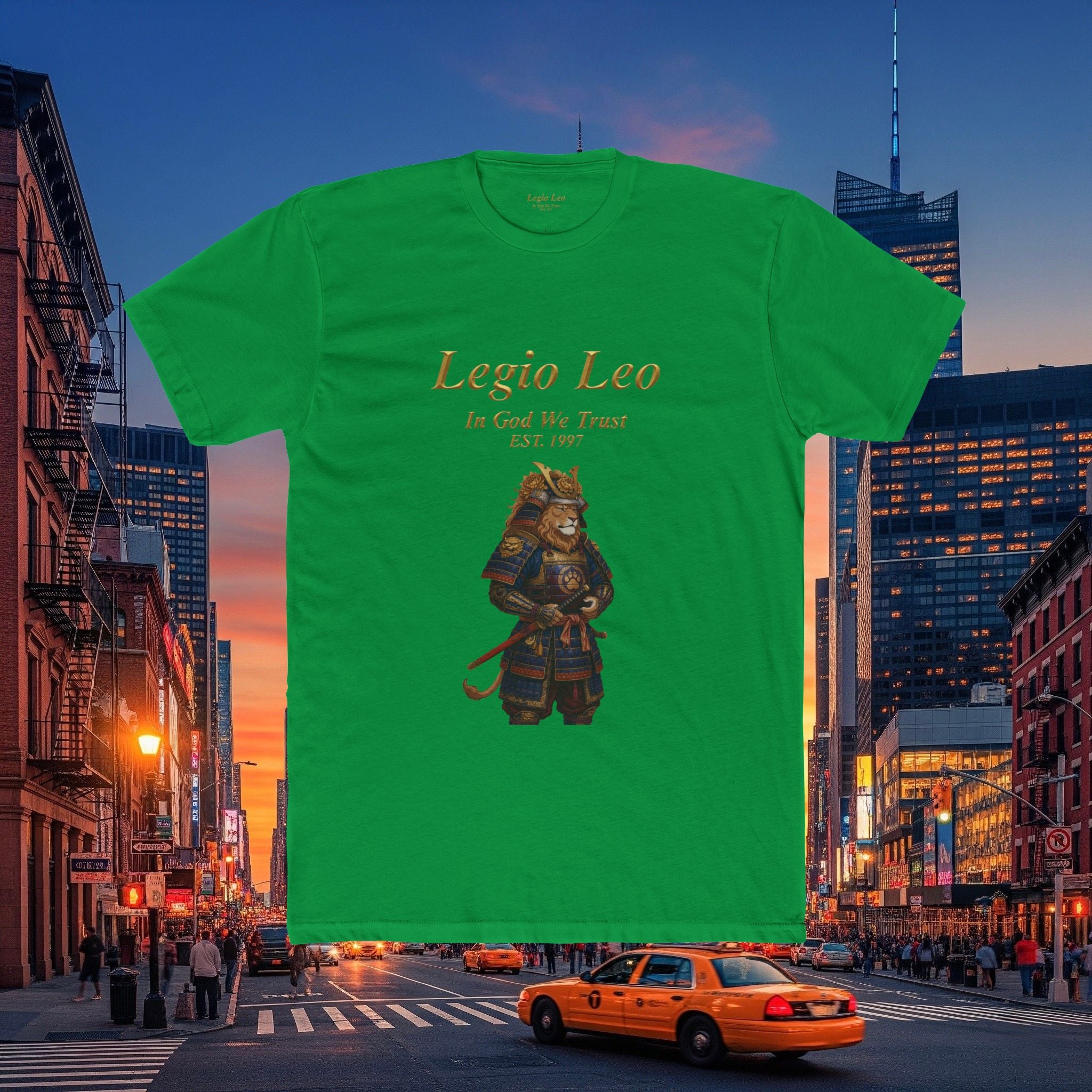 Legio Leo Warrior Cotton Crew Tee | Samurai Warrior Inspired Design