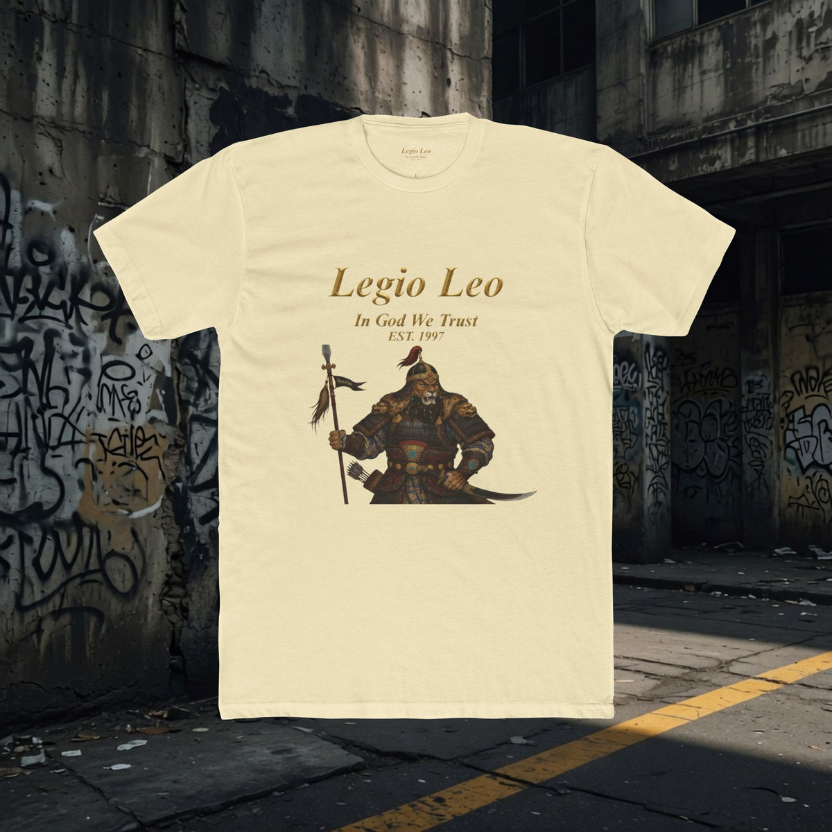 Legio Leo Warrior T-Shirt – “In God We Trust” Mongol Inspired Fighter Tee