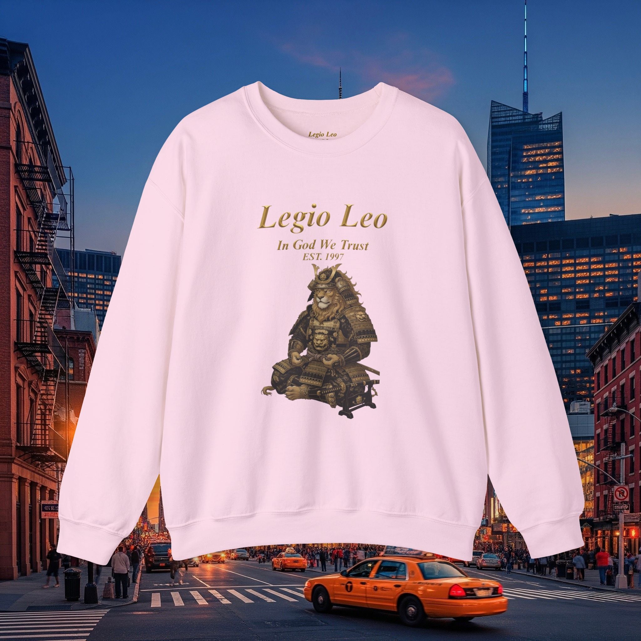 Legio Leo Cozy Crewneck Sweatshirt | Peaceful Samurai Warrior
