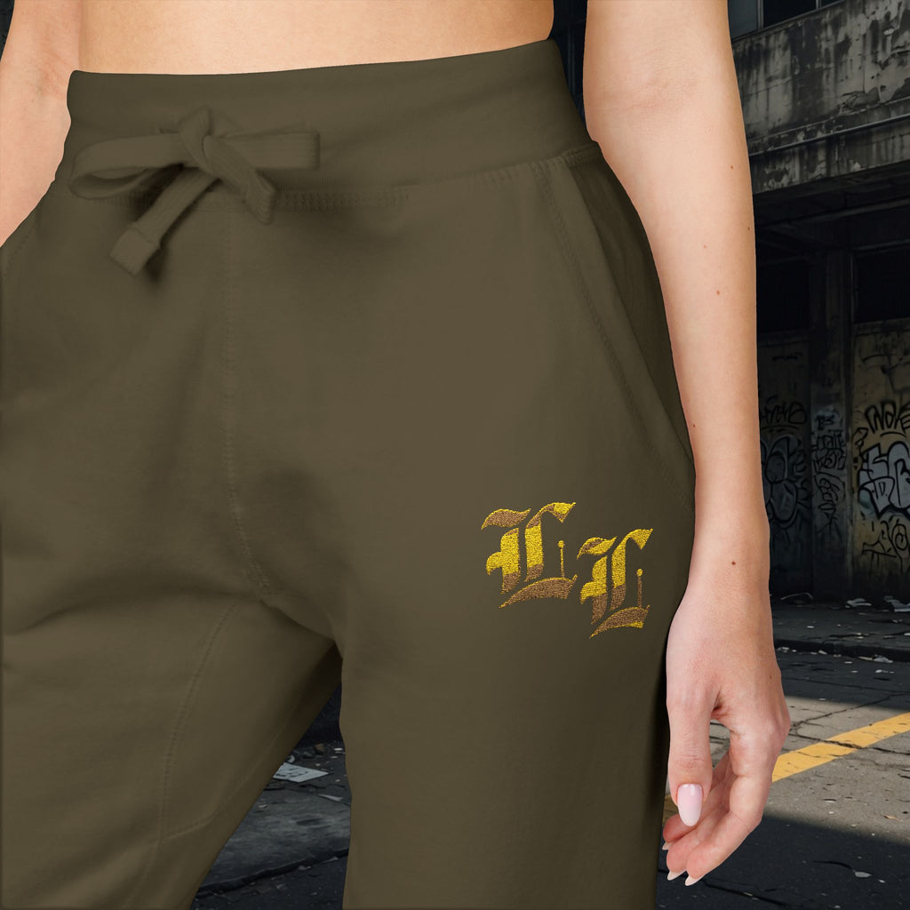 Legio Leo Embroidered Streetwear Fleece Sweatpants