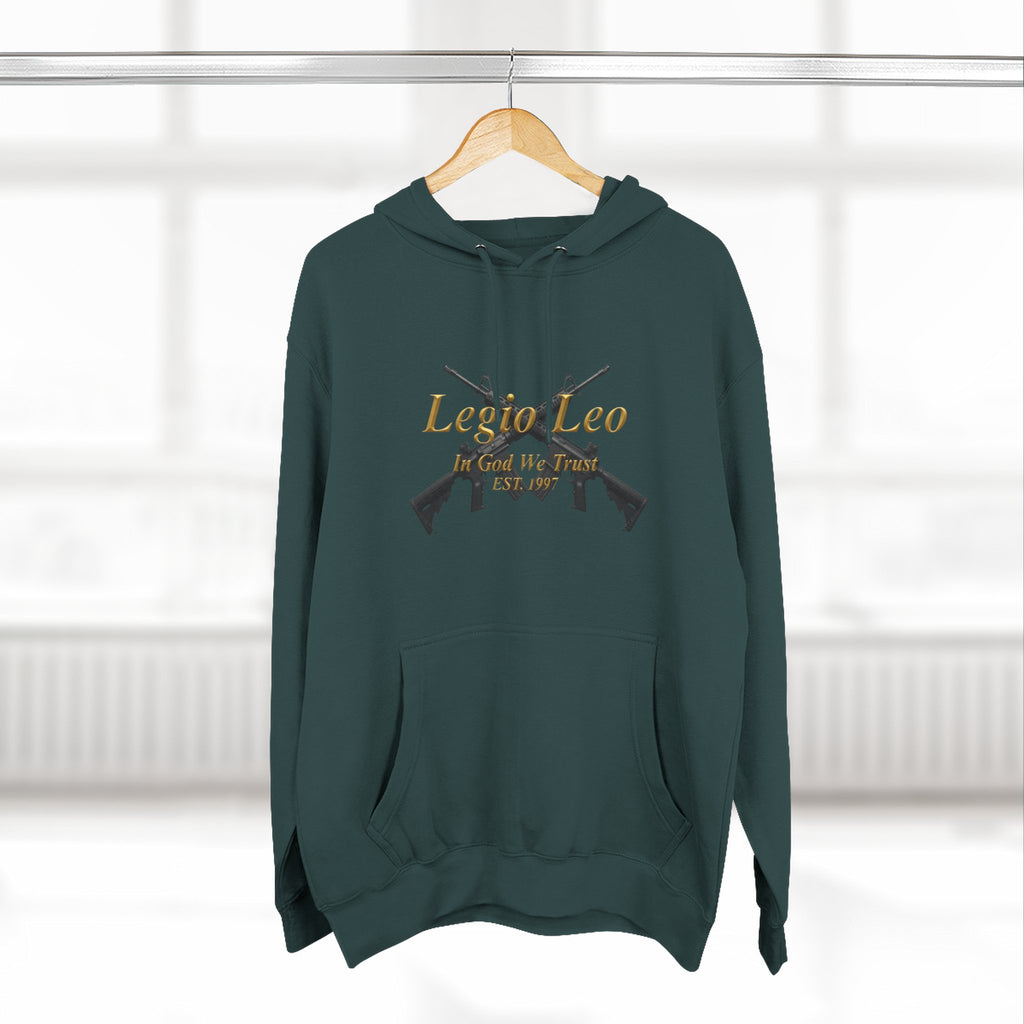 Legio Leo Warrior Fleece Hoodie – Minimal Gold Script Pullover