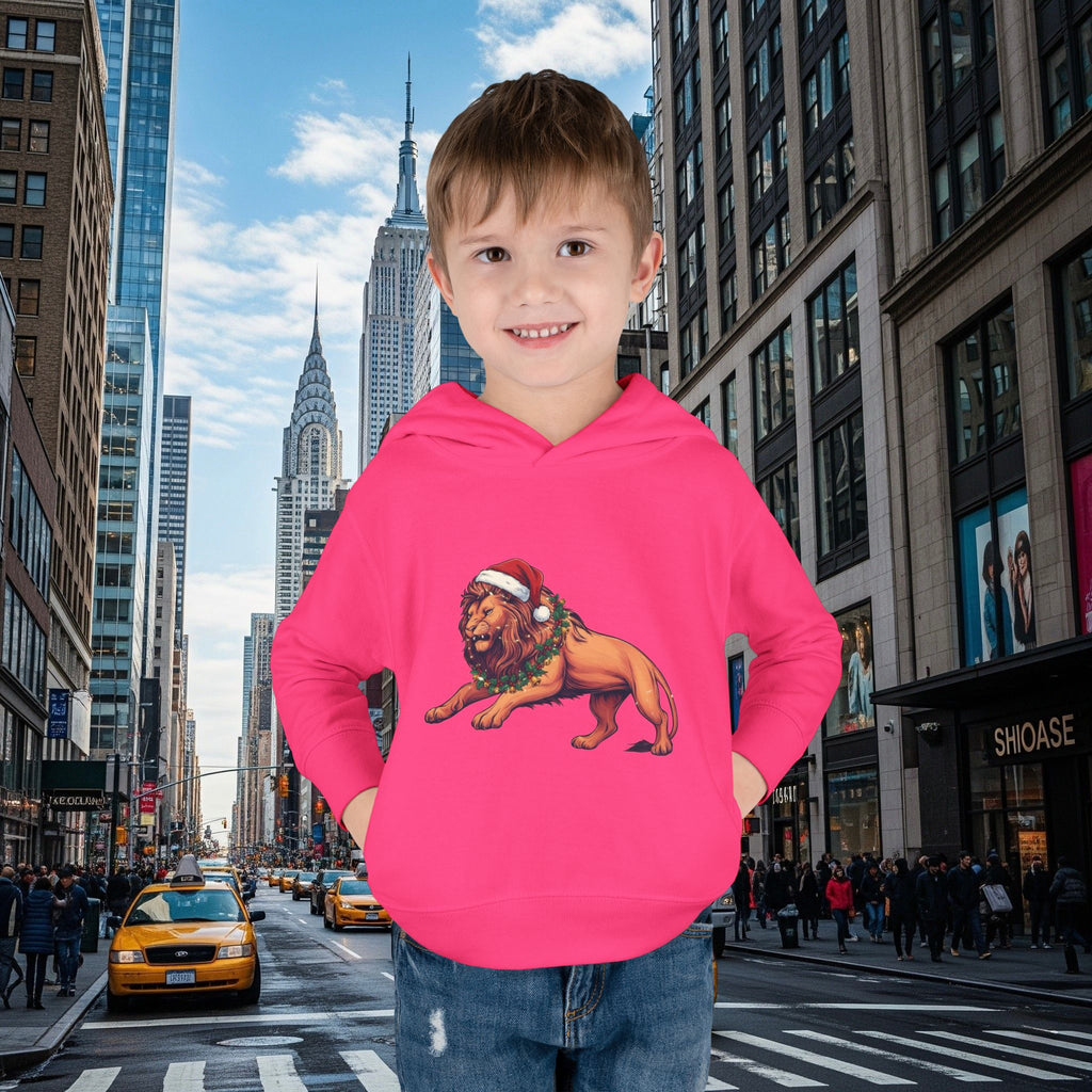Christmas Legio Leo’s Toddler Pullover Fleece Hoodie (Grown Lion)