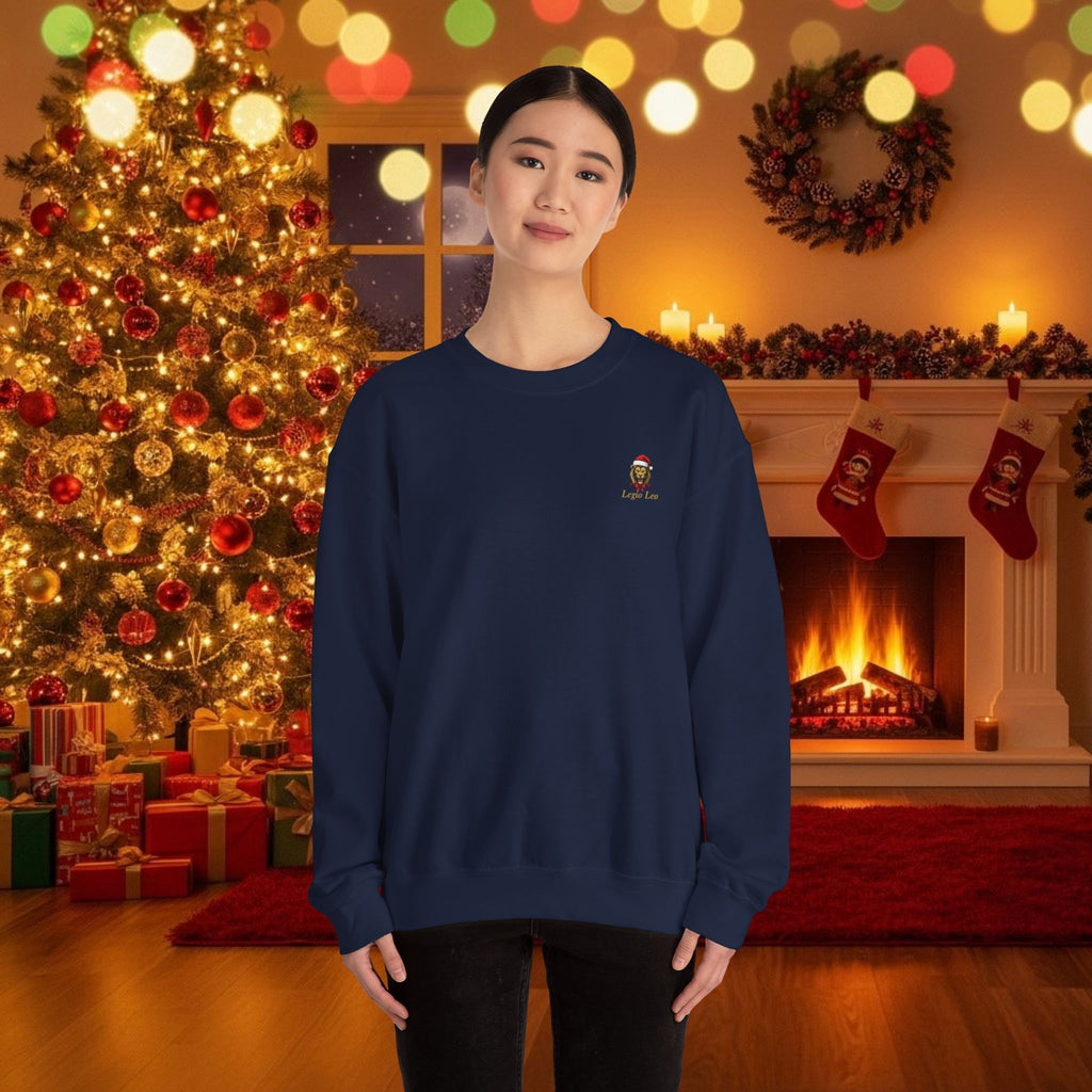 Christmas Holiday Legio Leo by DZ Royal Cozy Unisex Crewneck Sweatshirt for