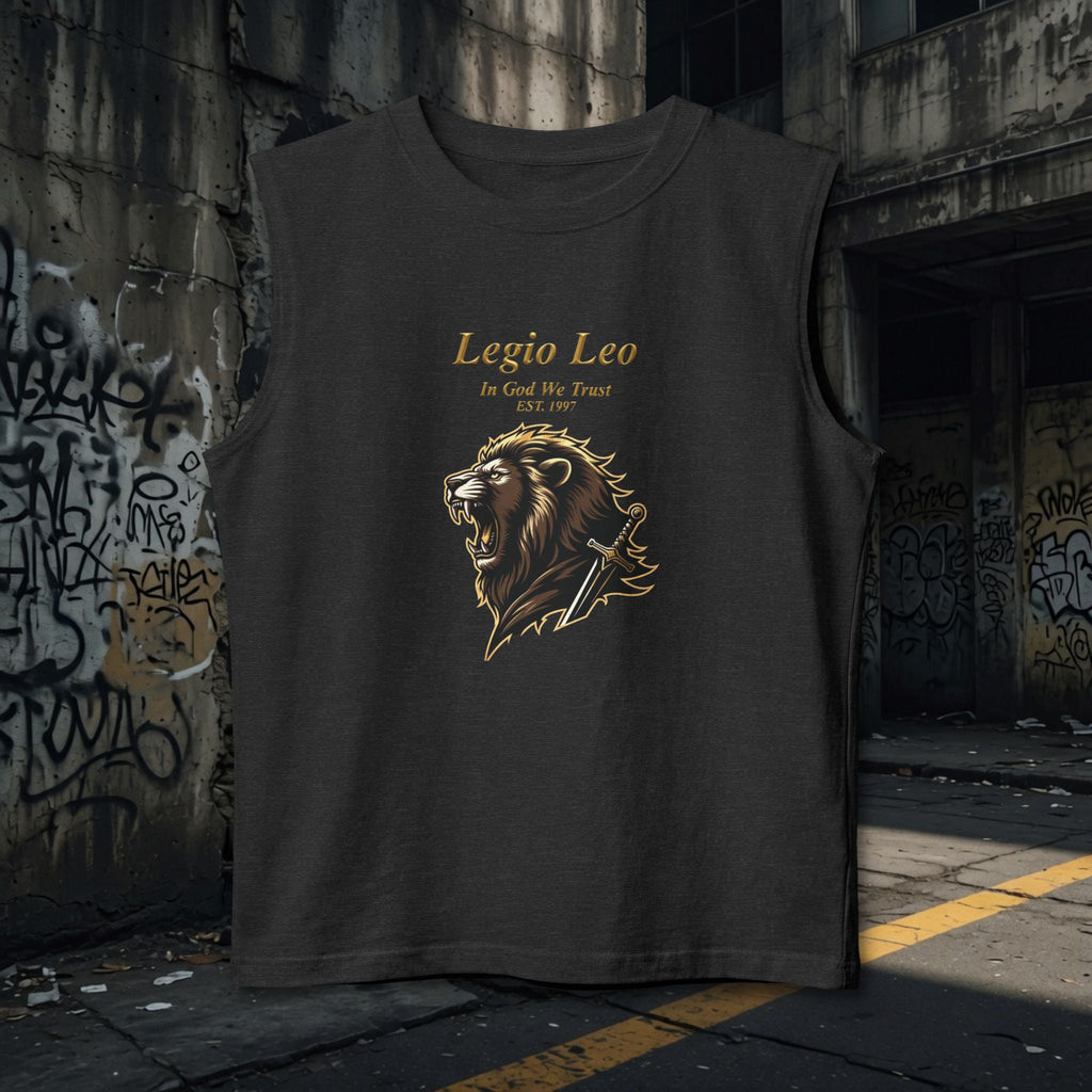 Legio Leo Roaring Lion Muscle Tank — Bold Warrior Lion Athletic Tank Top