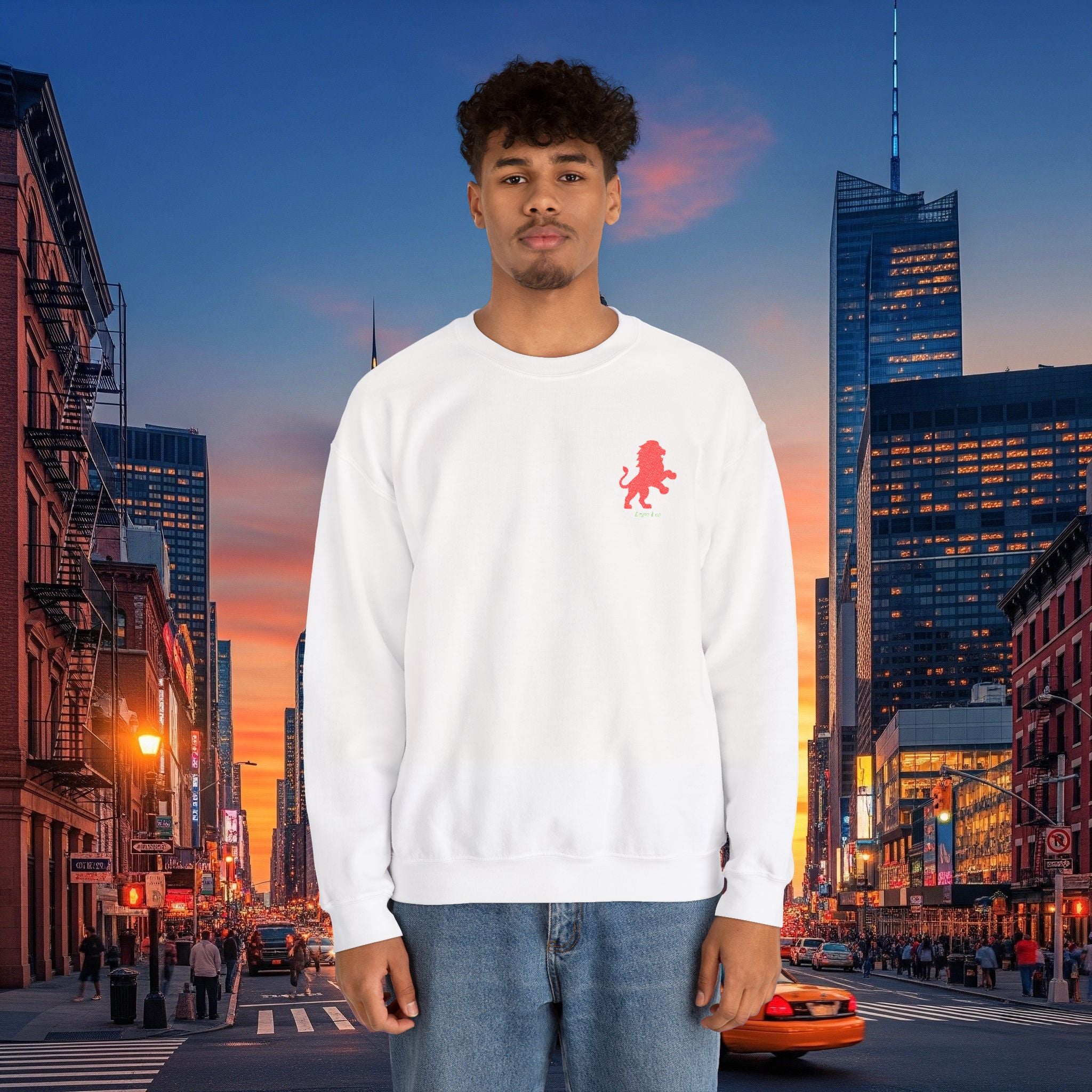 Legio Leo by DZ Royal Crewneck Sweatshirt | Mighty Lion Embroidered