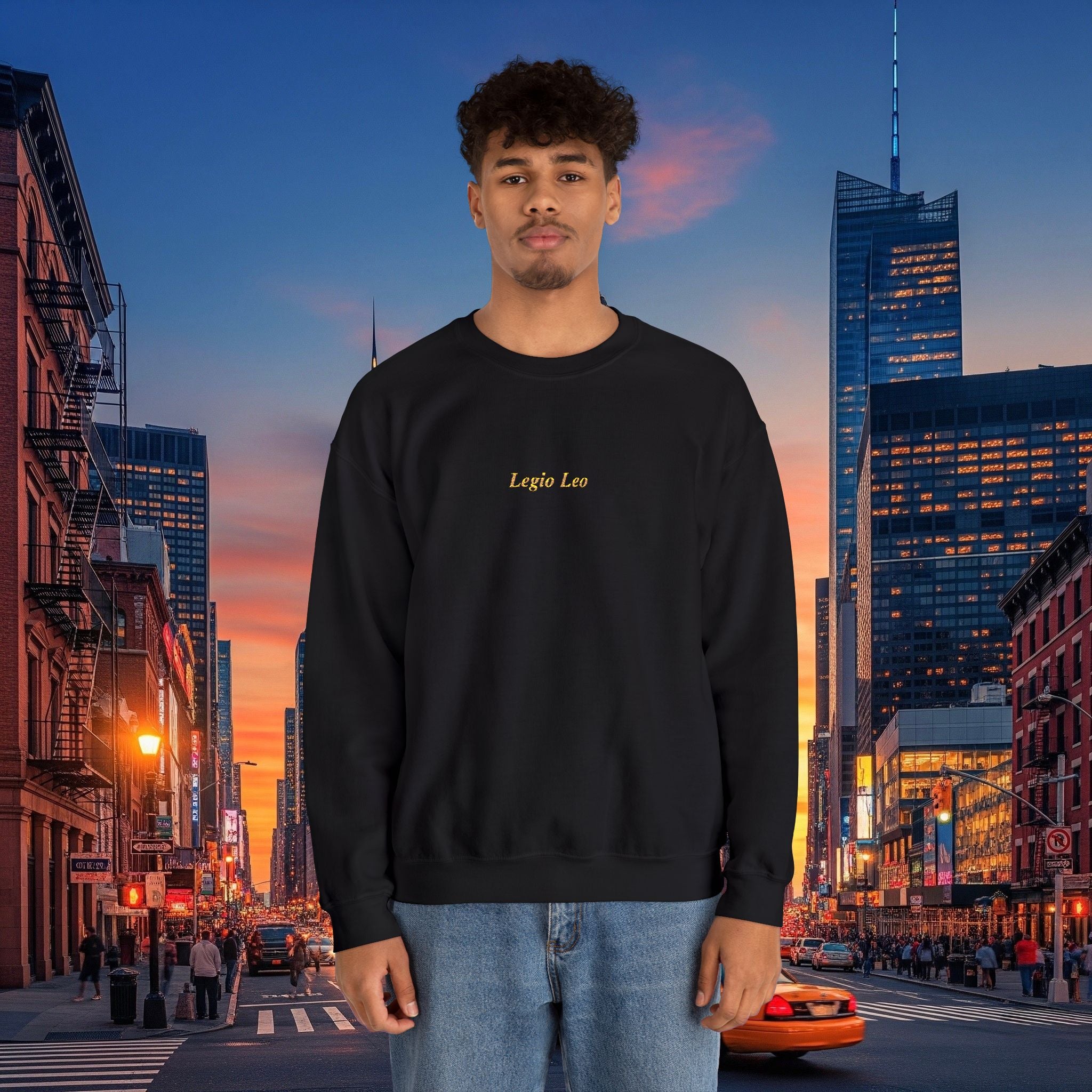Legio Leo Crewneck Sweatshirt | Legio Leo Design Embroidered