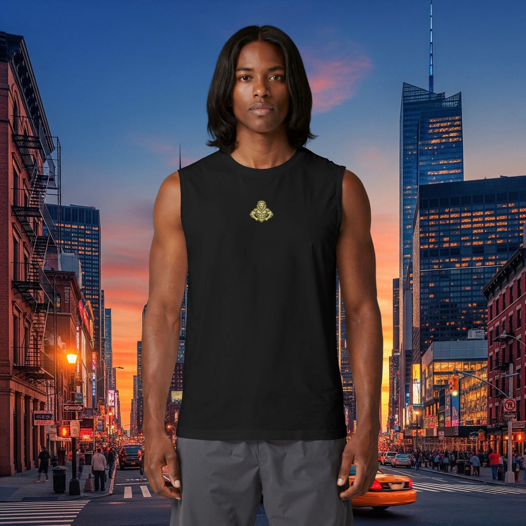Muscle Tank — 'Elevate Your Legacy' Minimalist Gold Crest