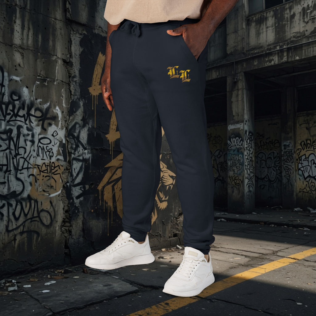 Legio Leo Embroidered Streetwear Fleece Sweatpants