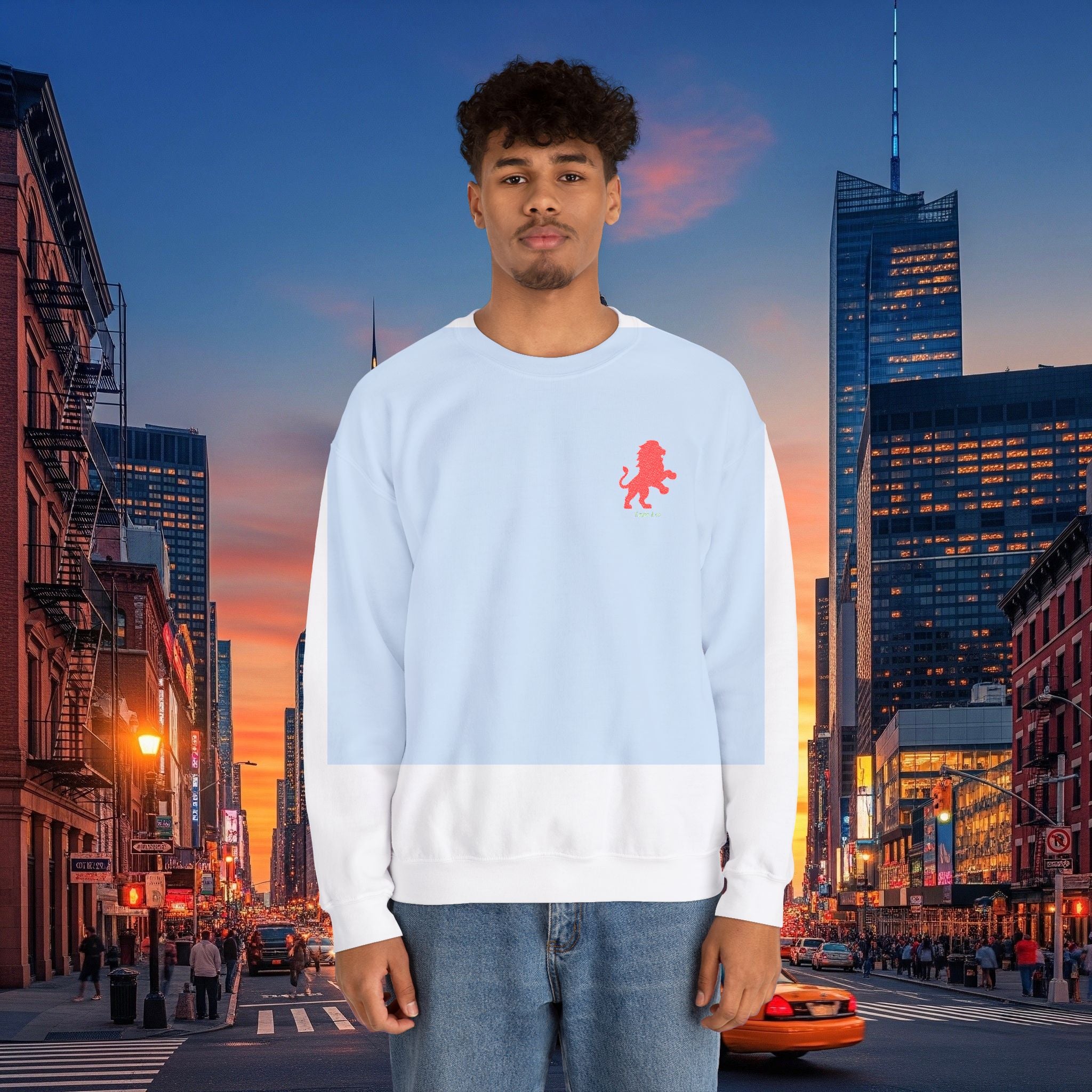 Legio Leo by DZ Royal Crewneck Sweatshirt | Mighty Lion Embroidered