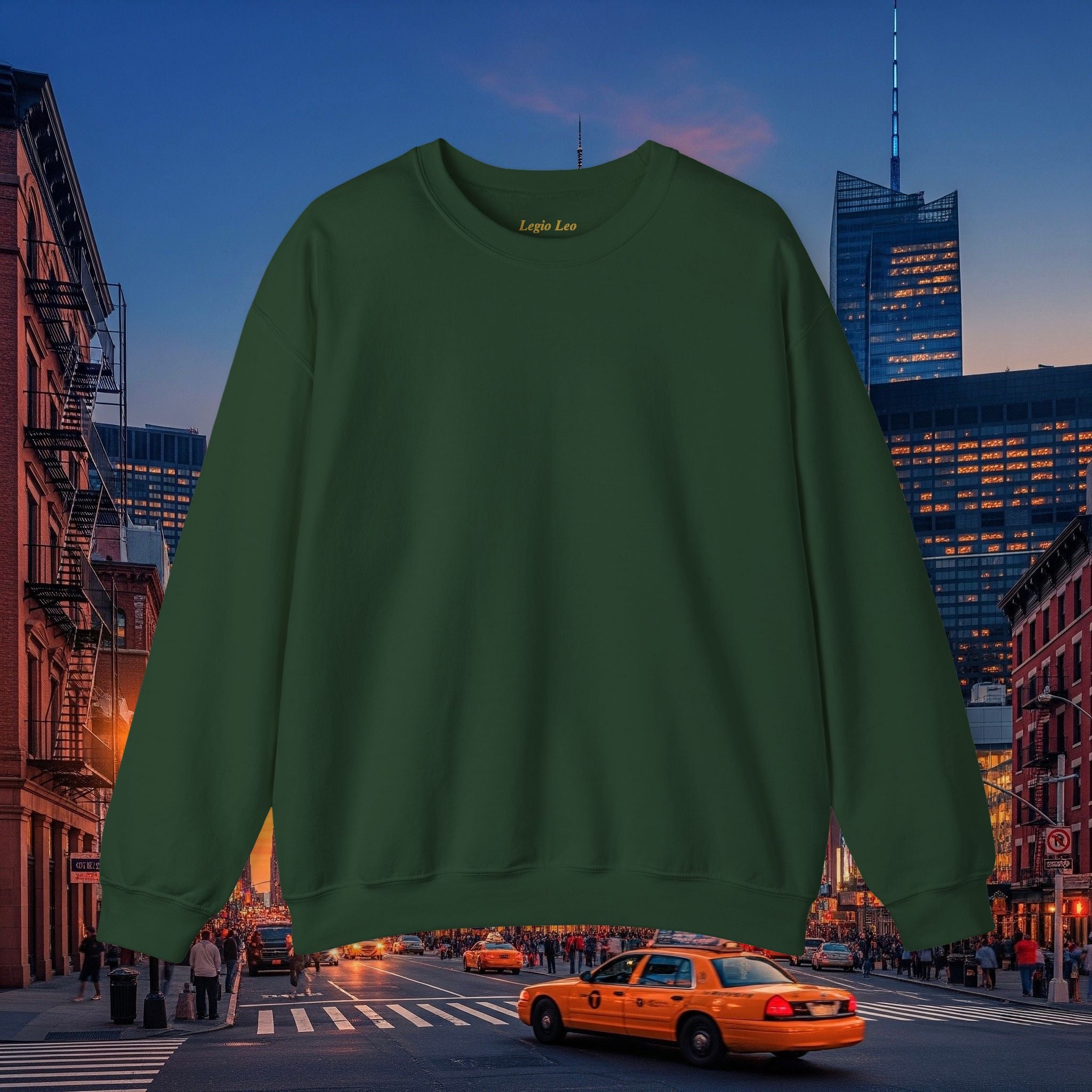 Legio Leo by DZ Royal Cozy Crewneck Sweatshirt | Overlapping L’s Print Design