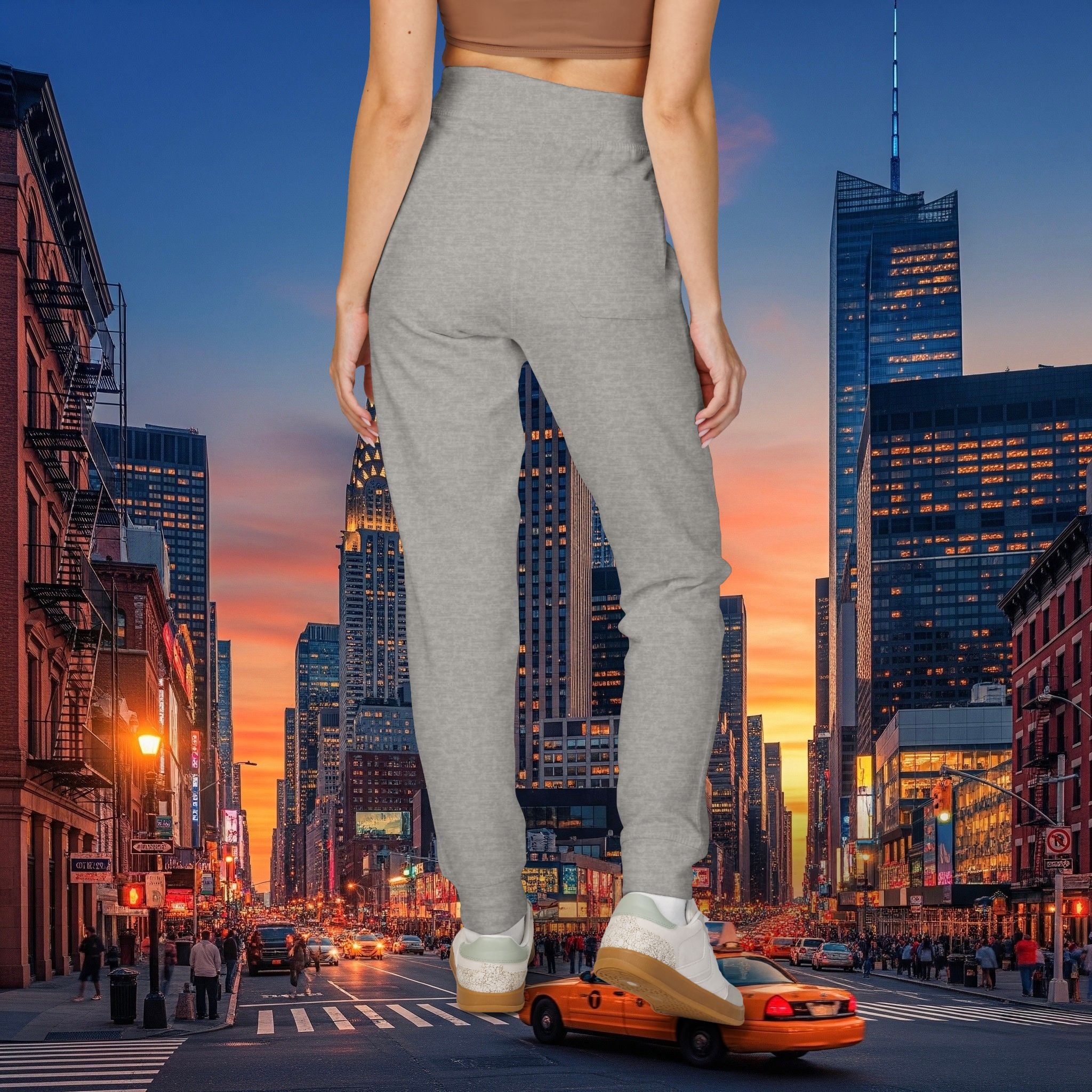 Legio Leo Sweatpants — OverLapping L’s Embroidery Design Cozy Fleece Joggers