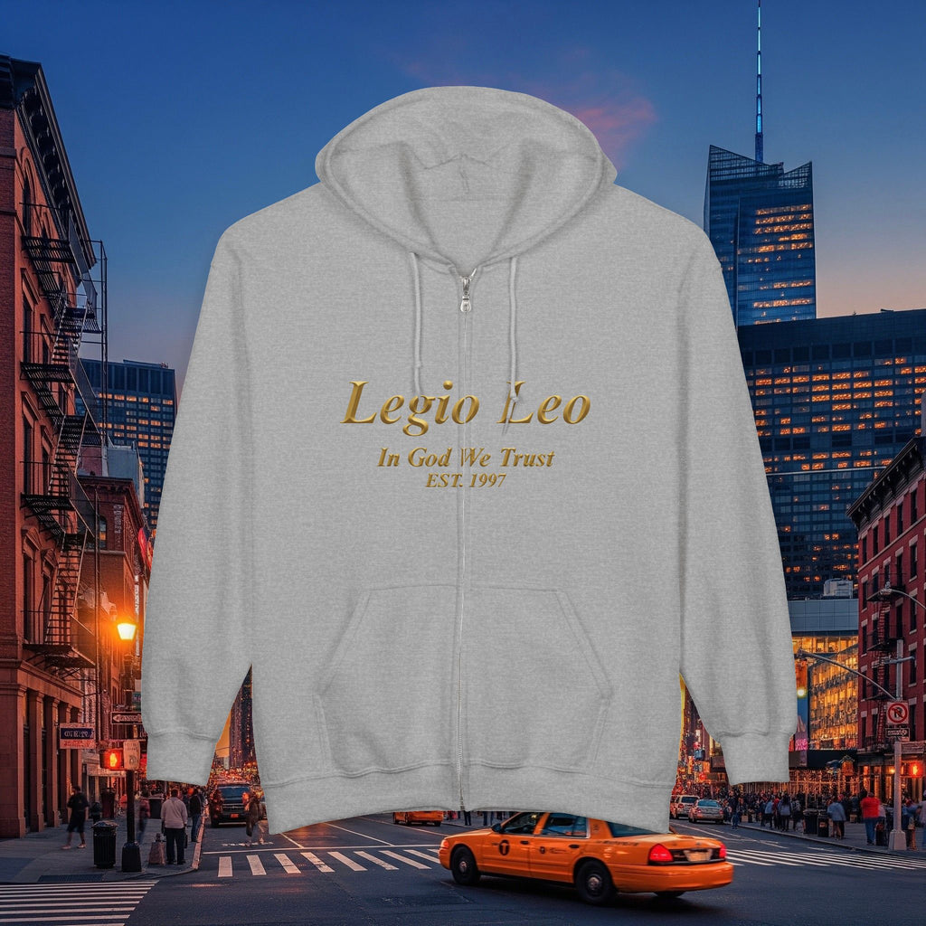 Legio Leo Zip Hoodie — Warrior Full-Zip Sweatshirt