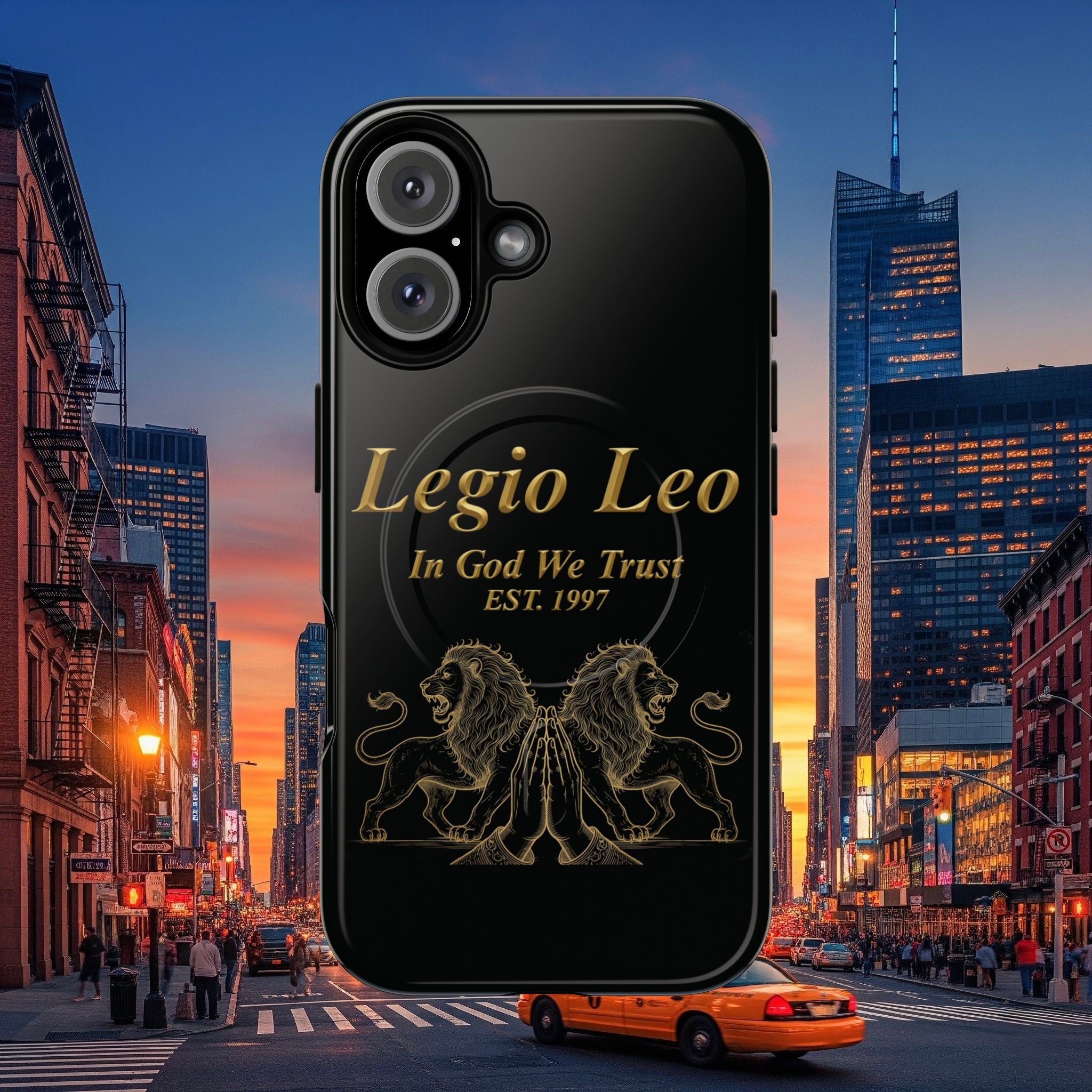 Tough Magnetic Phone Cases - Embrace Strength and Style, Legio Leo Design, Durable Protection