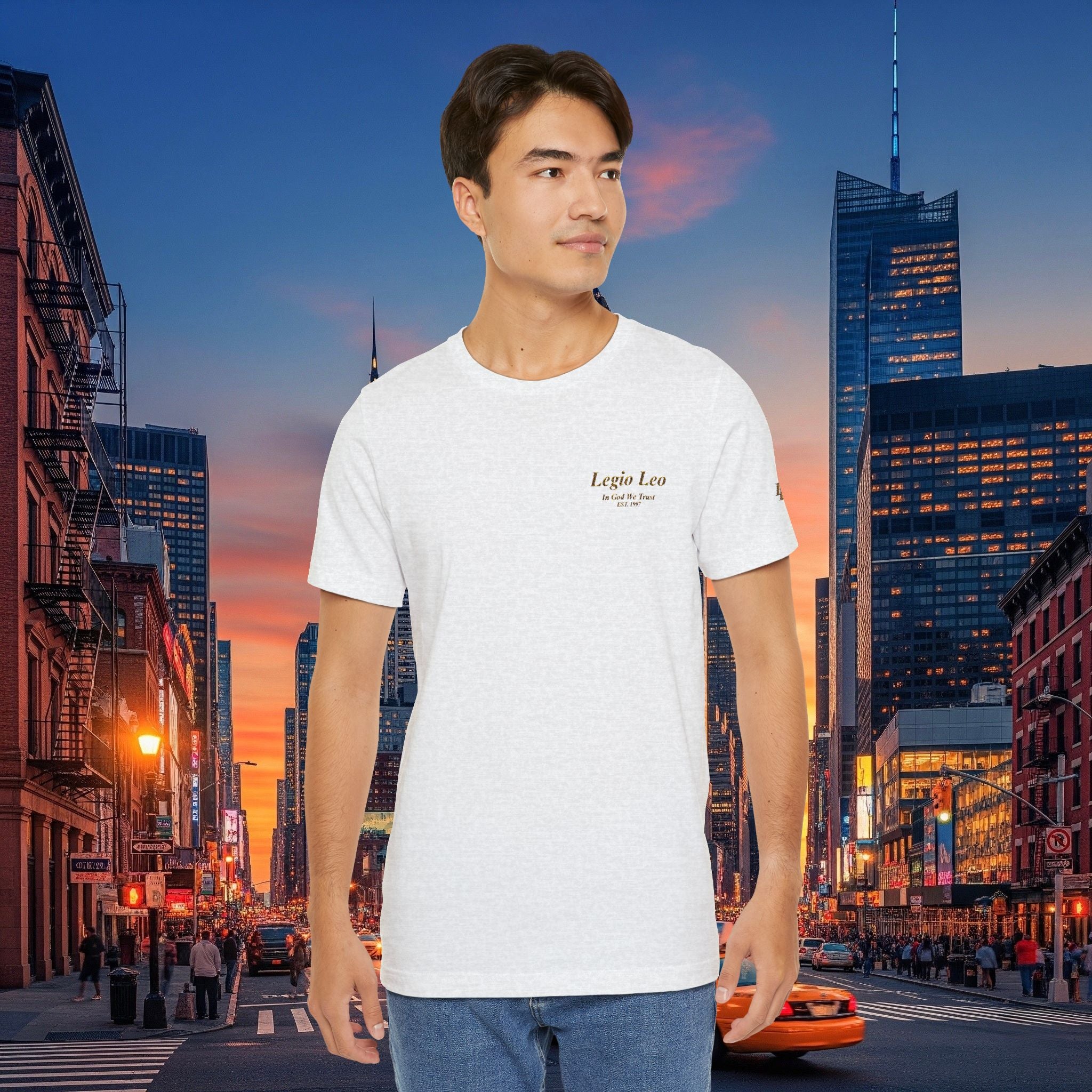 Legio Leo Tee — Embroidered (In God We Trust) Short Sleeve T-Shirt