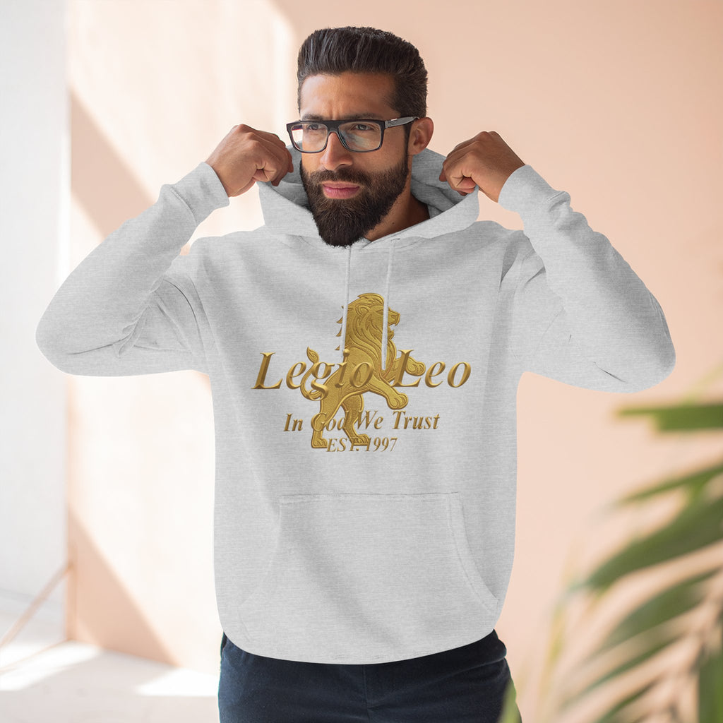 Legio Leo Golden Edition Fleece Hoodie – Minimal Gold Script Pullover