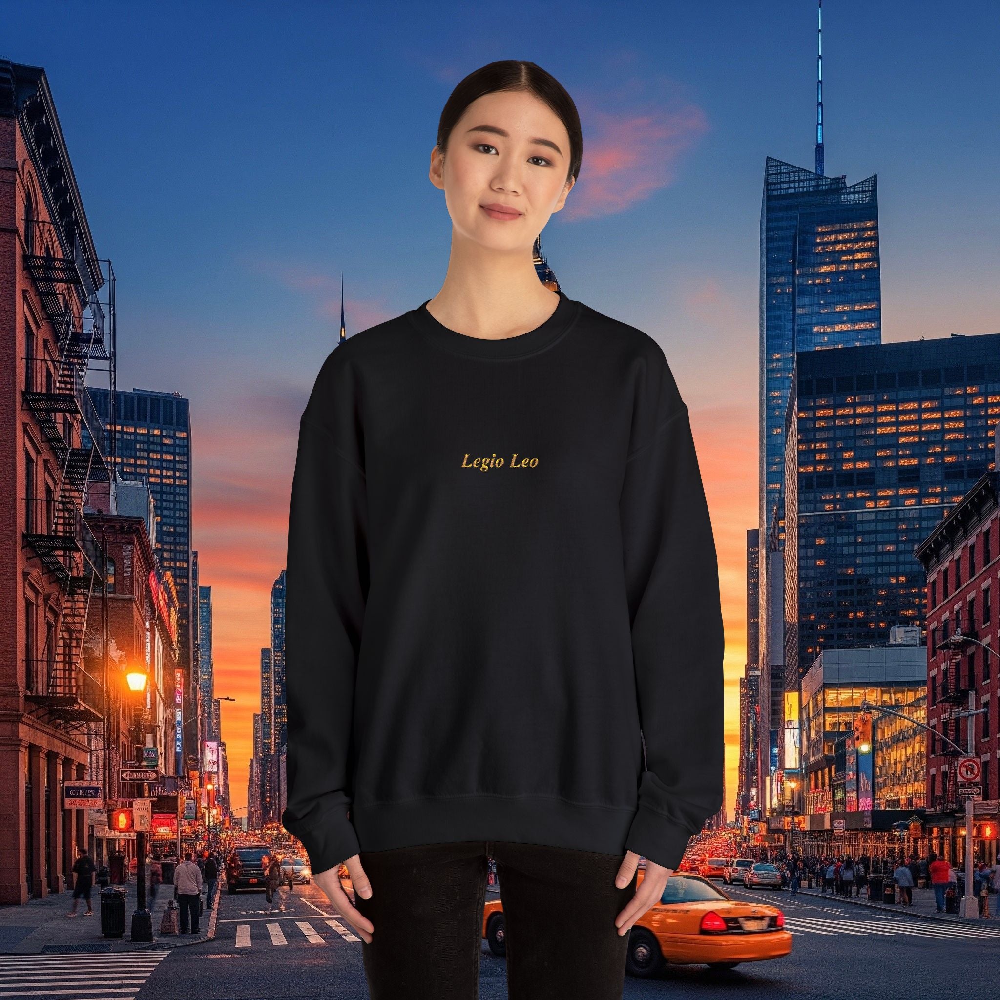 Legio Leo Crewneck Sweatshirt | Legio Leo Design Embroidered