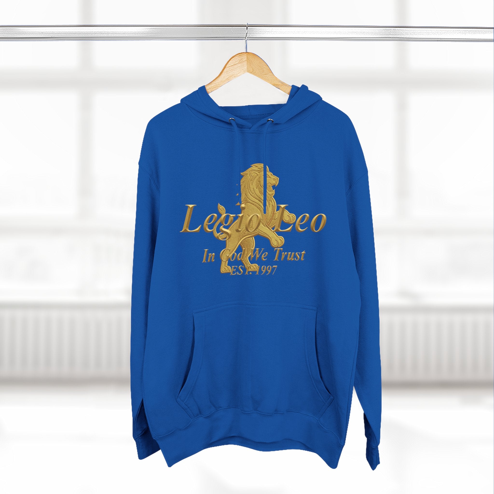 Legio Leo Golden Edition Fleece Hoodie – Minimal Gold Script Pullover