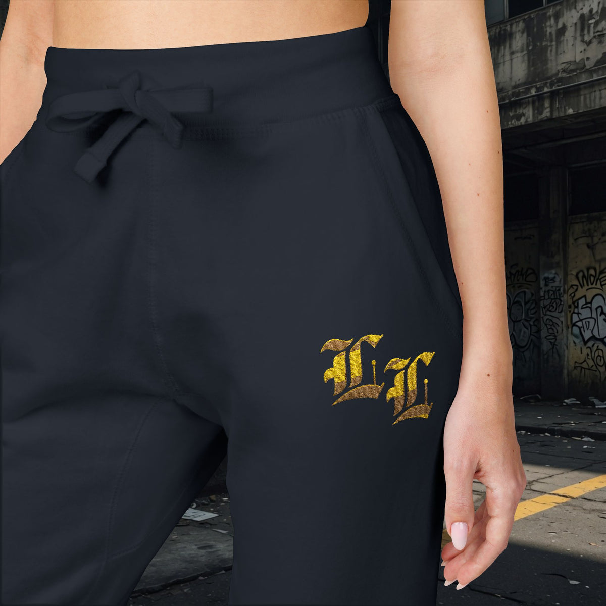 Legio Leo Embroidered Streetwear Fleece Sweatpants
