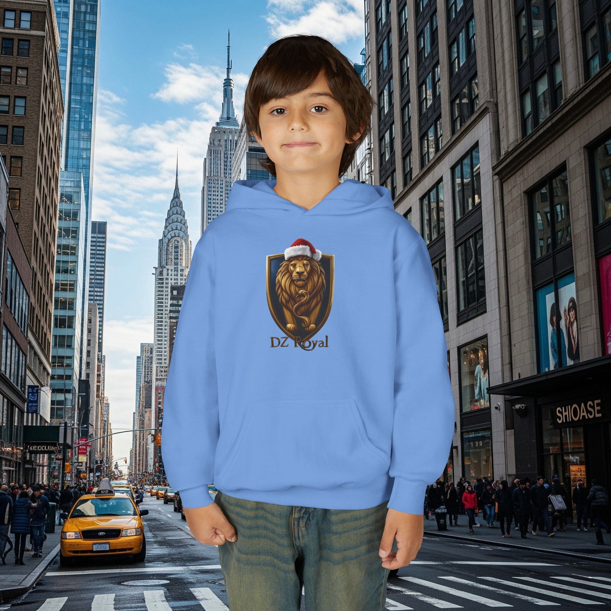 DZ Royal’s Christmas Youth Hoodie (Grown Lion)