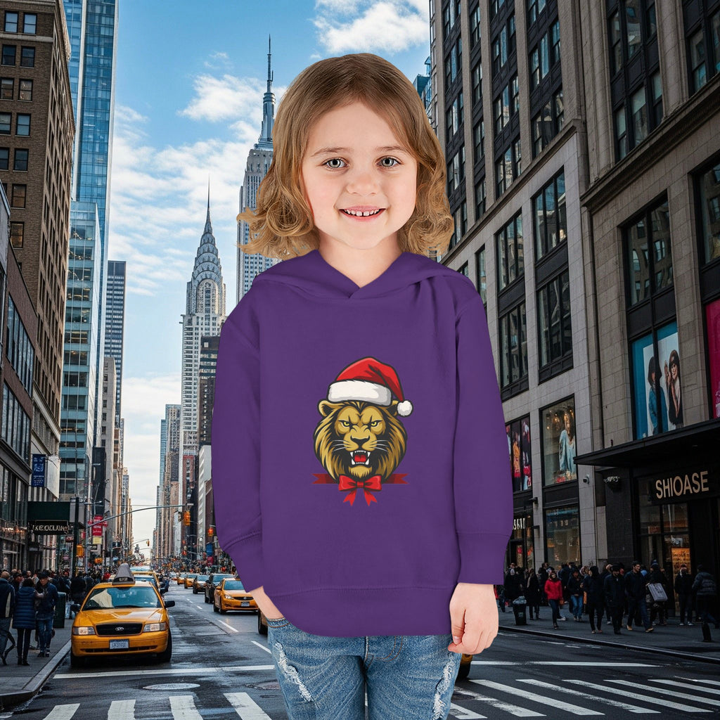Christmas Legio Leo’s Toddler Pullover Fleece Hoodie (Grown Lion)