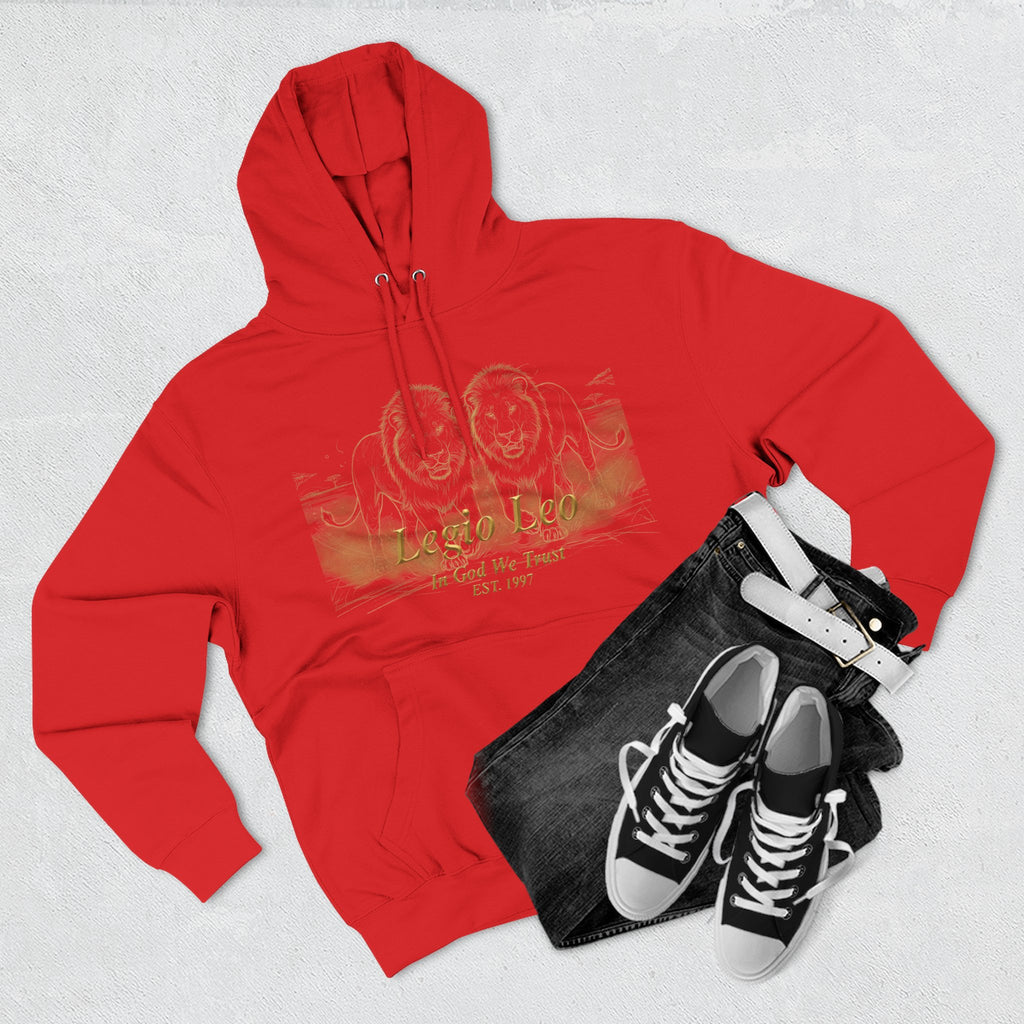 Legio Leo Fleece Hoodie – Minimal Gold Script Brothers 4 Life Pullover