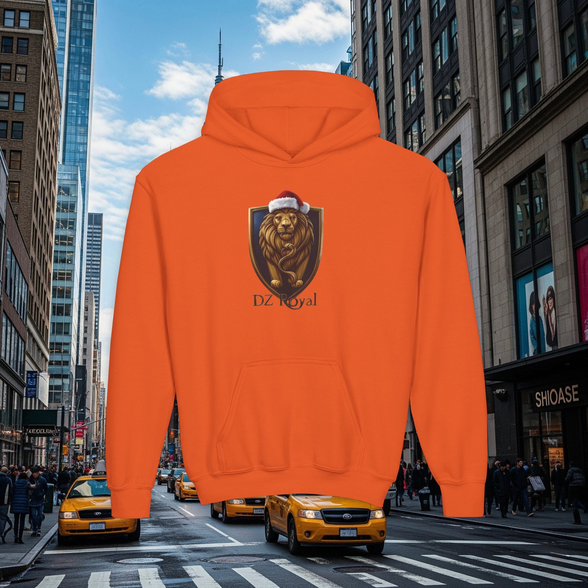 DZ Royal’s Christmas Youth Hoodie (Grown Lion)