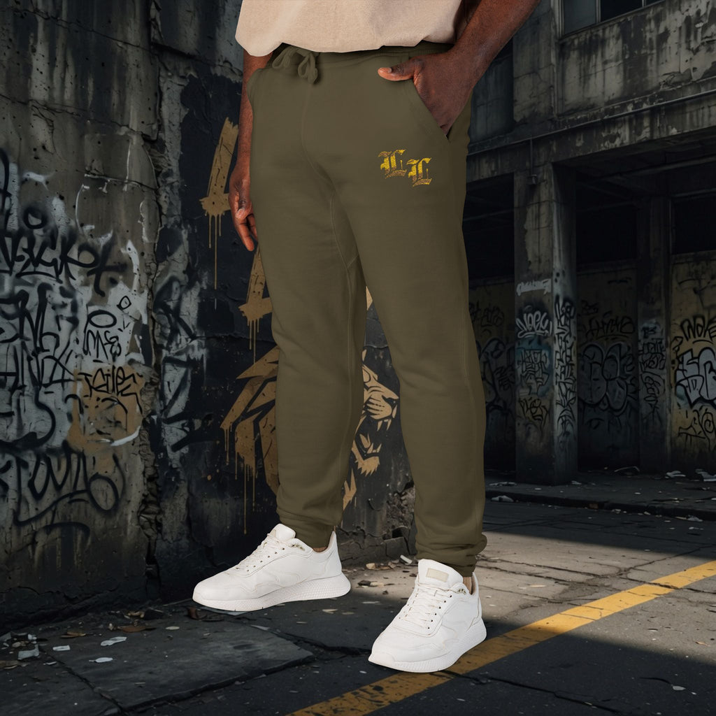 Legio Leo Embroidered Streetwear Fleece Sweatpants