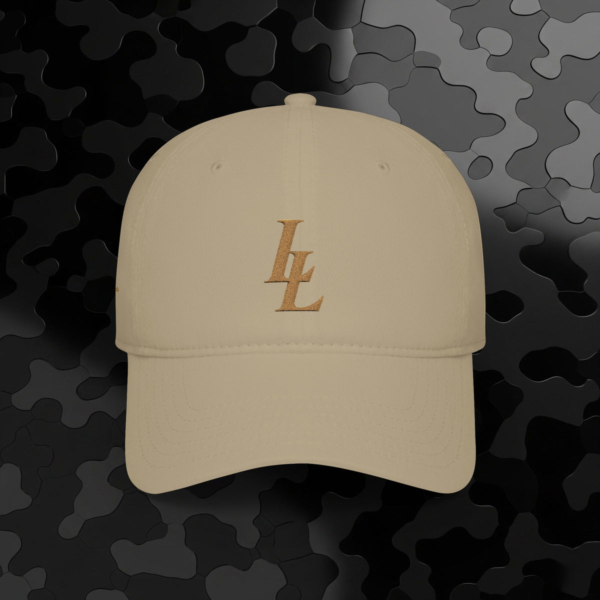 Embroidery Gold 'LL' Low-Profile Baseball Cap — Adjustable Hat