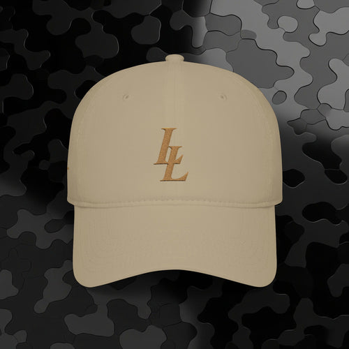 Embroidery Gold 'LL' Low-Profile Baseball Cap — Adjustable Hat