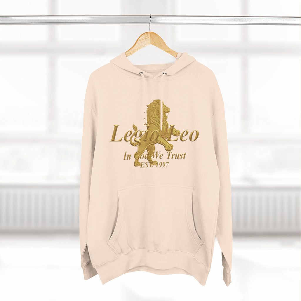 Legio Leo Golden Edition Fleece Hoodie – Minimal Gold Script Pullover