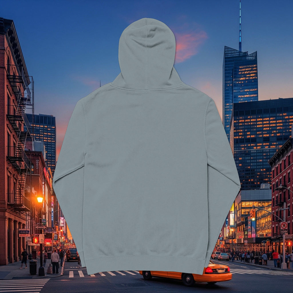 Minimal Olive Pigment-Dyed Hoodie — Subtle Script "Legio Leo" Design