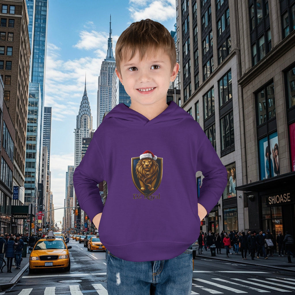 DZ Royal Christmas Toddler Pullover Fleece Hoodie (Grown Lion)