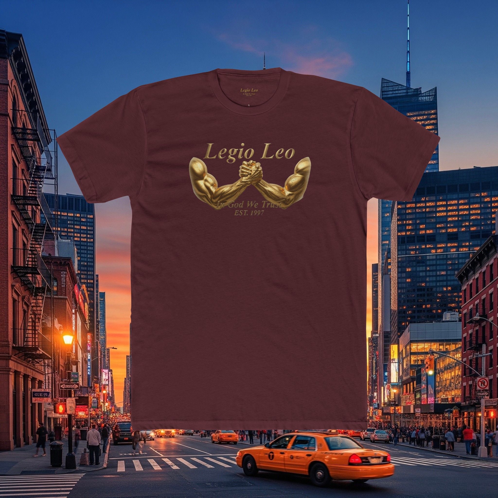 Legio Leo T‑Shirt — 'Legio Leo and In God We Trust Power Grab  Tee