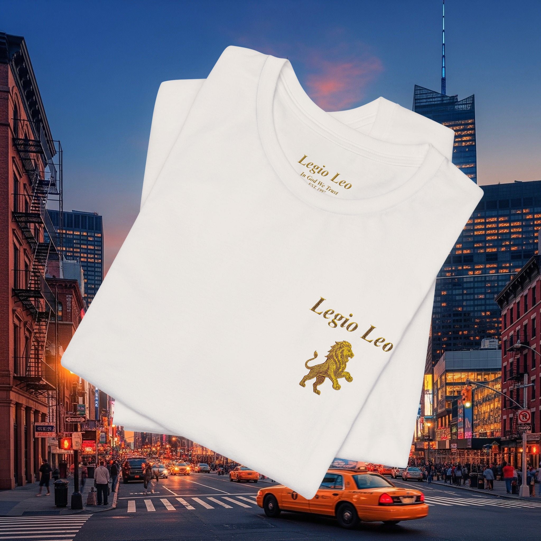 Legio Leo — Legio Leo & Golden Lion Embroidered Short Sleeve T-Shirt