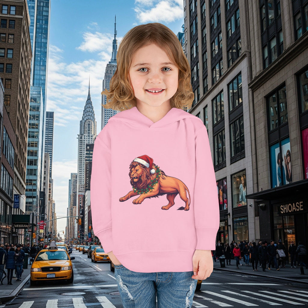 Christmas Legio Leo’s Toddler Pullover Fleece Hoodie (Grown Lion)