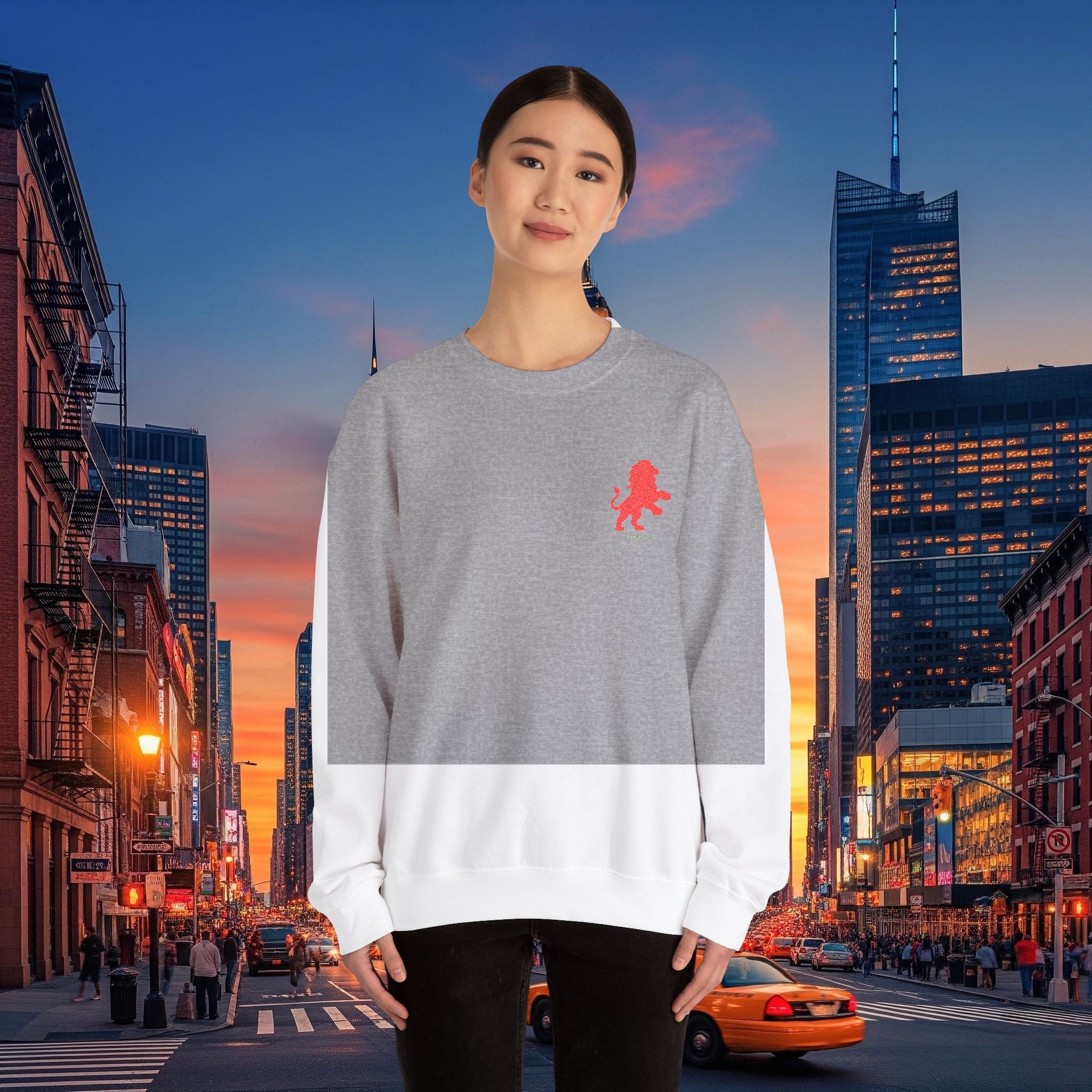 Legio Leo by DZ Royal Crewneck Sweatshirt | Mighty Lion Embroidered